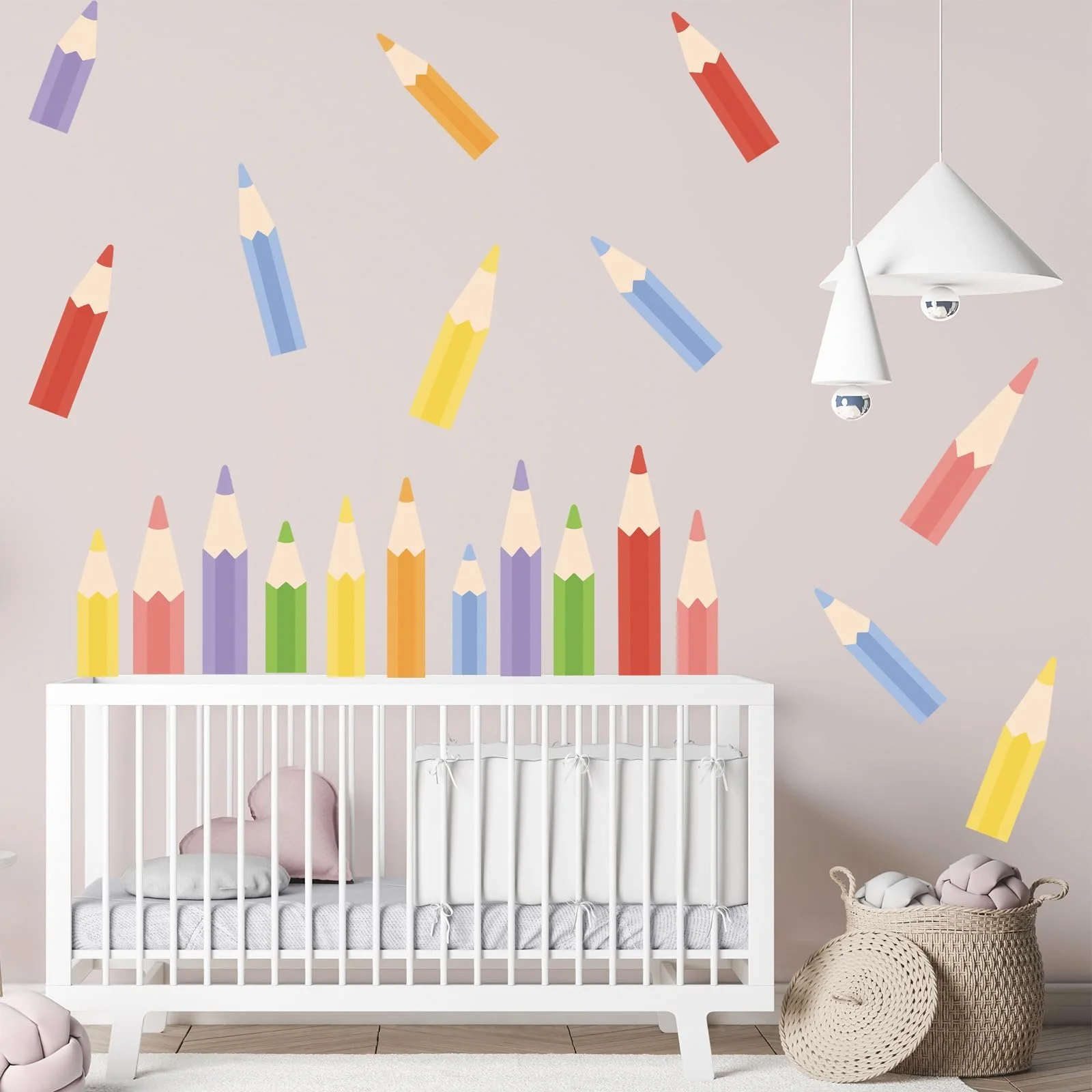 Наклейка на стіну Cartoon Pencil Знімна вінілова для дитячої кімнати, фото №3