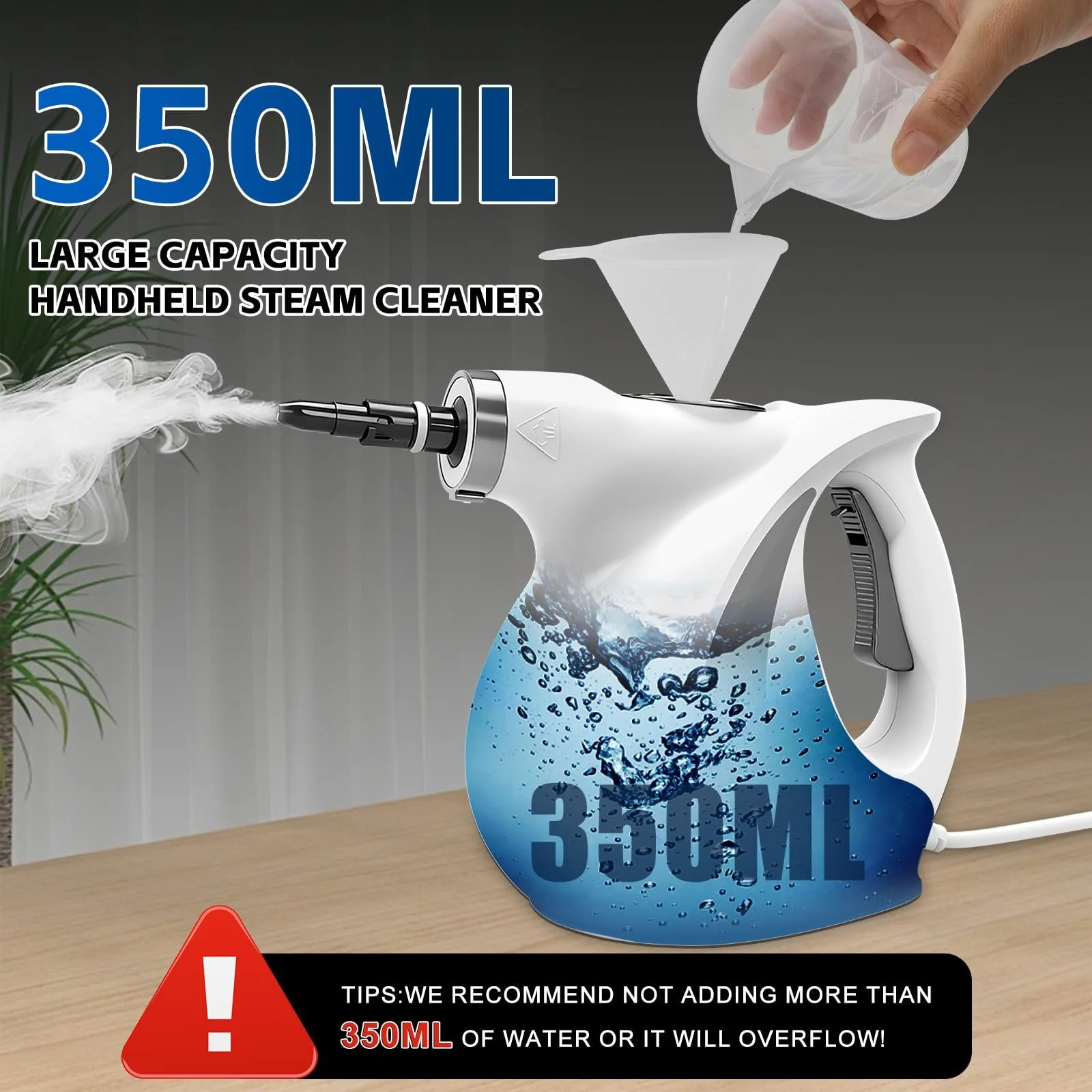 Ручний пароочисник 350 мл 3.2 Бар 13 аксесуарів, фото №3