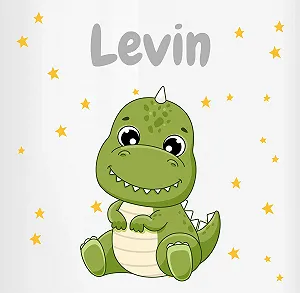 Скарбничка Динозавр Керамічна Біла Персоналізована synthetic.ua - Фото 1