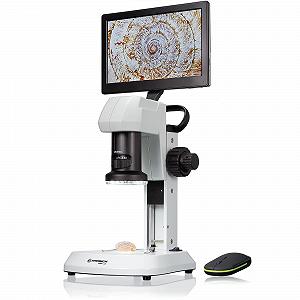 Микроскоп Bresser Analyth LCD с проходящим и отраженным светом, 5 уровней яркости, непрерывный зум (0,7X - 4,5X), дисплей 22,5 см и грубая и точная фокусировка, белый - Фото 1