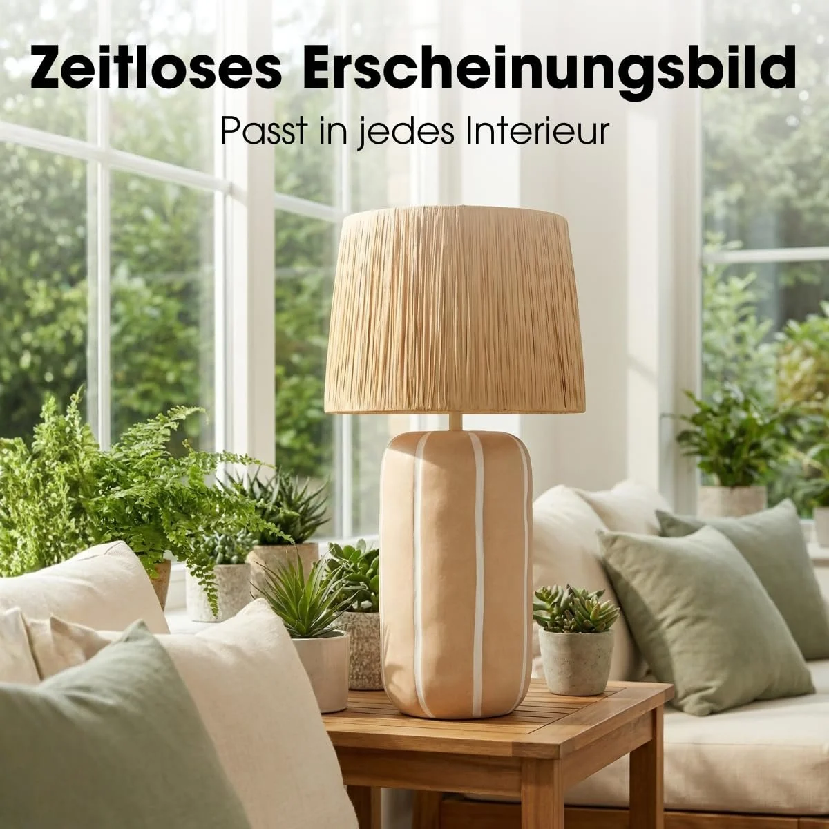 Настольная лампа MICA Decorations Denton керамическая металлическая бумажная 61 x 33 см Бежевая, фото №7