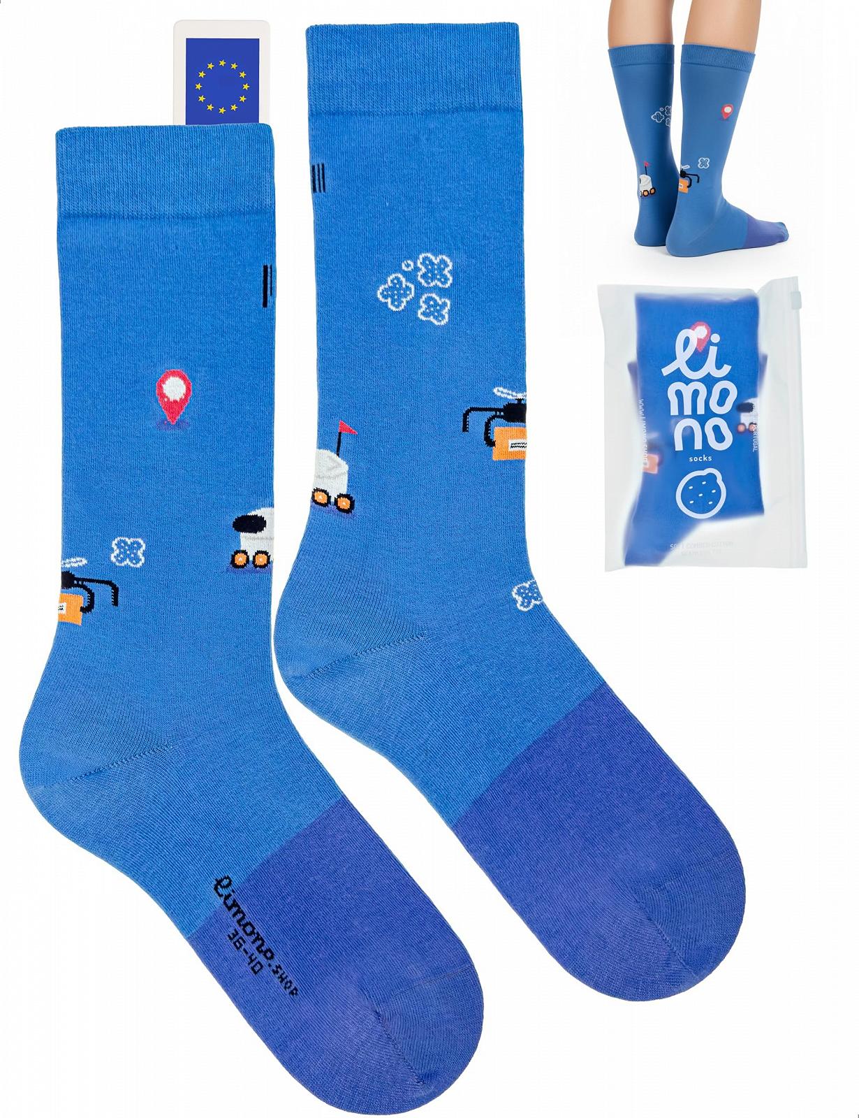 Носки Robots Day Унисекс Цветные из органического хлопка с веселым дизайном, бесшовные кружевные и из дышащей смеси материалов, фото №1