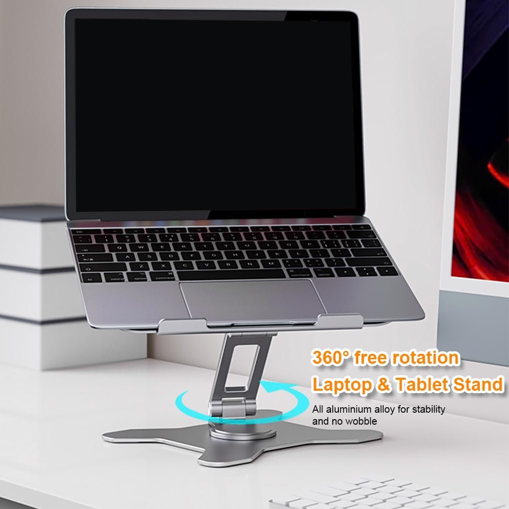 Подставка для планшета Boneruy складная, вращающаяся подставка для ноутбука, алюминиевый сплав, портативный для офиса, дома, школы, настольный, фото №8