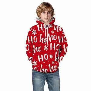 Купить Рождественский джемпер 146 для мальчиков - Маленький детский худи-толстовка унисекс с 3D рождественским принтом букв, пуловер для девочек и мальчиков с карманом, рождественские наряды - Фото 1 Рождественский джемпер 146 для мальчиков - Маленький детский худи-толстовка унисекс с 3D рождественским принтом букв, пуловер для девочек и мальчиков с карманом, рождественские наряды - Фото 1