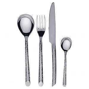 Набір столових приборів Malindi 24 шт. полірована нержавіюча сталь срібло - Фото 1