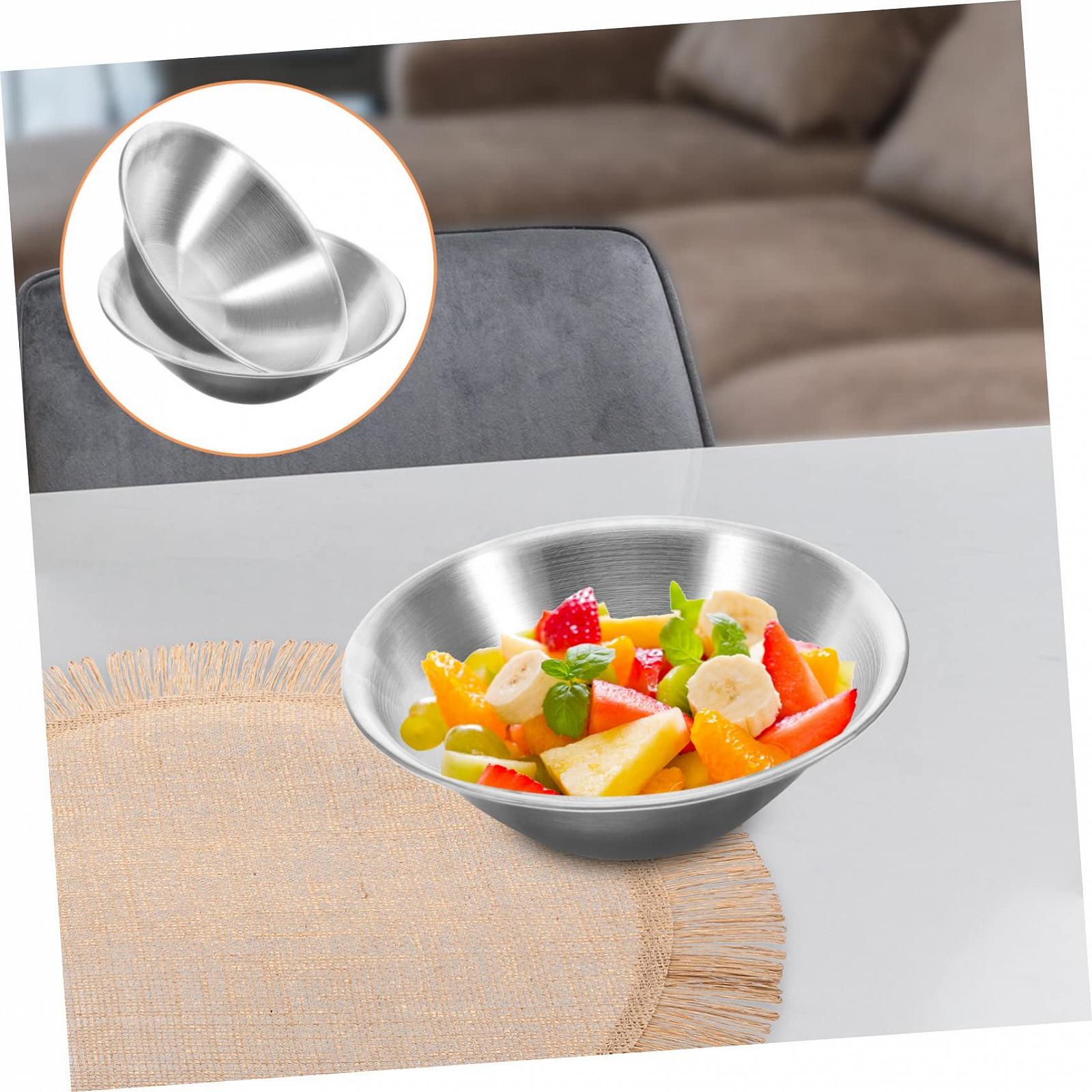 Миска Kisangel для пищевых продуктов, 10 шт, салатница, соусница, миска для закусок, креманка, большая клетка для хомяка, миска для смешивания из нержавеющей стали, миска для лапши, кухонная посуда из нержавеющей стали, фото №4