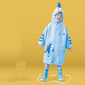 Дитячий водонепроницаемый дождевик-пончо Beokeuioe с капюшоном, легкий дождевик-накидка с длинными рукавами, дождевая куртка для девочек, мальчиков, для походов, школы, езды на велосипеде, кемпинга, путешествий synthetic.ua - Фото 1