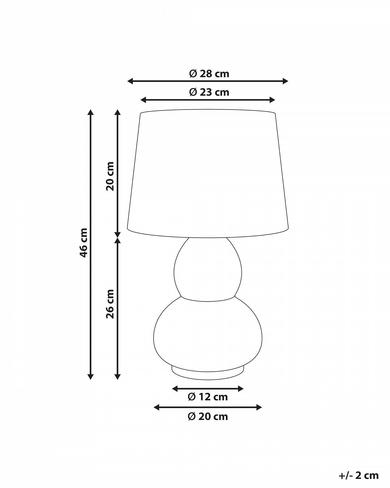 Настільна лампа Beliani Macal Керамічна Тканинний абажур Білий/Синій, фото №3