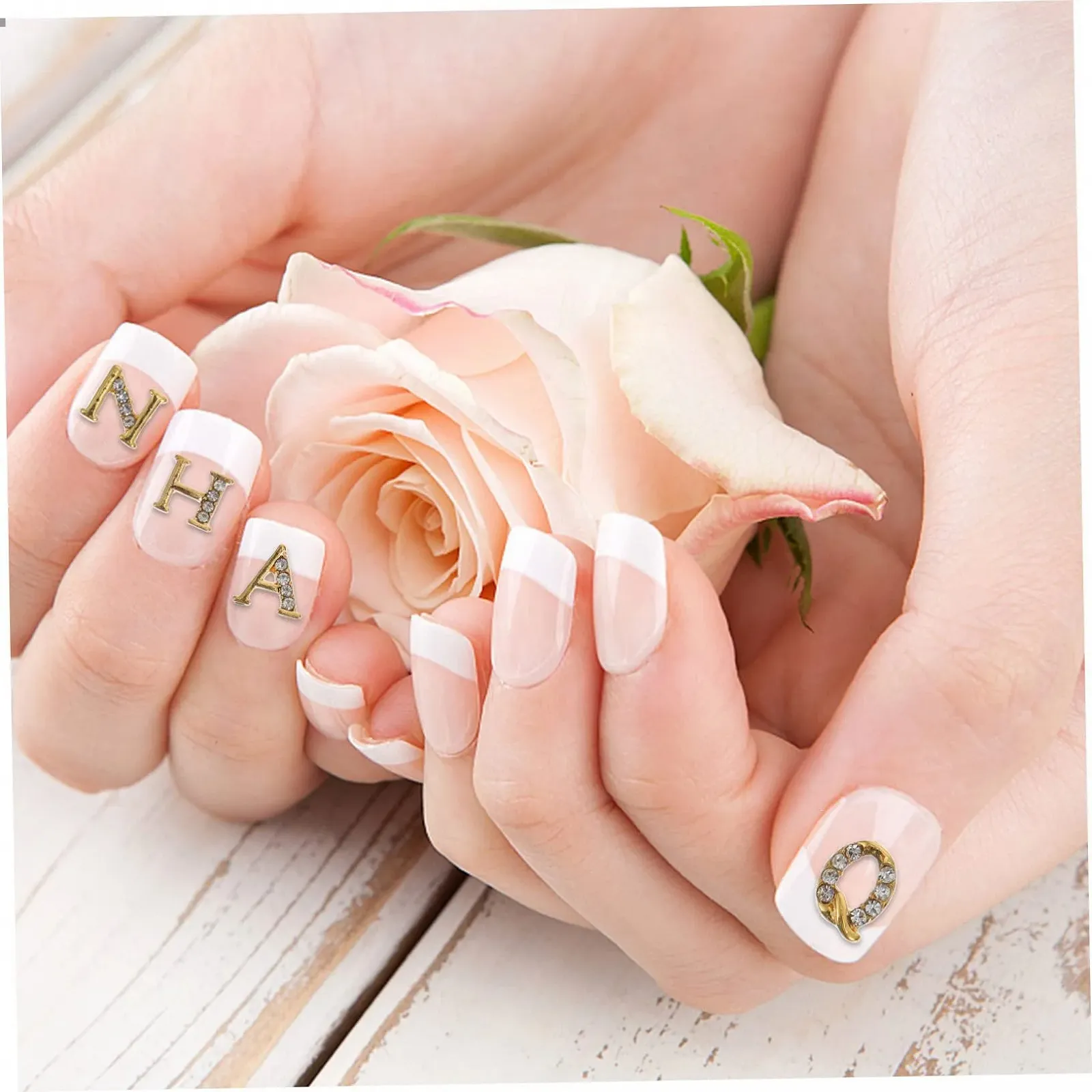 Прикраси для нігтів Метал Healeved Літери 3D, фото №9