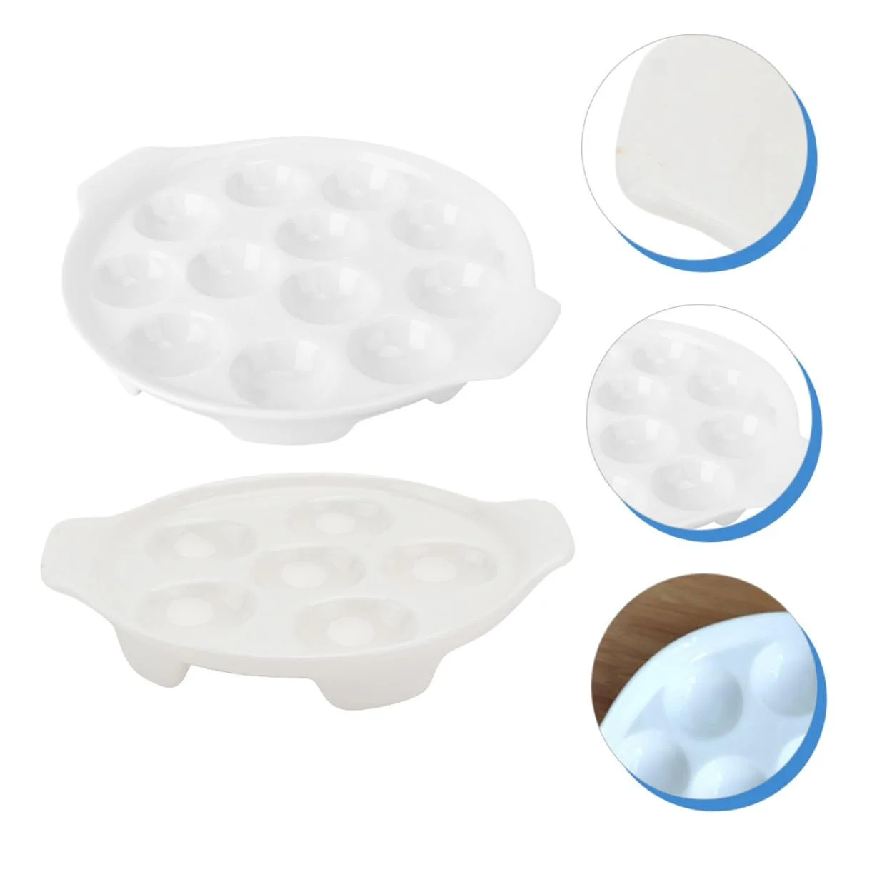 Формы для запекания улиток 2 шт керамические с ручками белые, фото №4 Формы для запекания улиток 2 шт керамические с ручками белые, фото №4