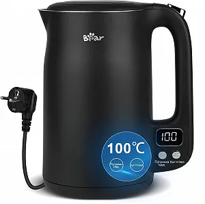 Купить Электрочайник Bear ZDH-C17V3 / 1.7 л / 1800 Вт / Терморегулятор (40-100 °C) / LED-дисплей / Двойные стенки / Dark Gray - Фото 1 Электрочайник Bear ZDH-C17V3 / 1.7 л / 1800 Вт / Терморегулятор (40-100 °C) / LED-дисплей / Двойные стенки / Dark Gray - Фото 1