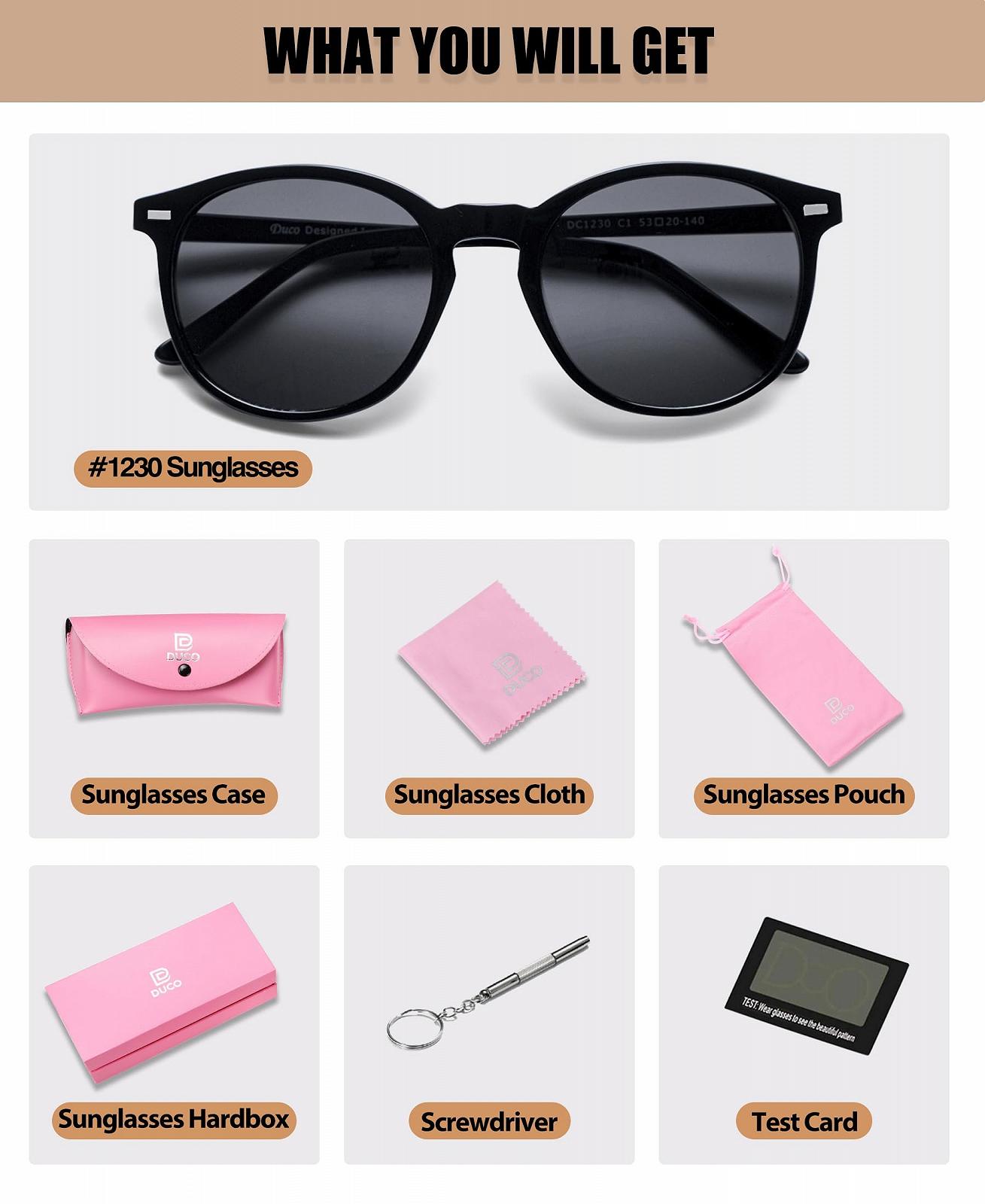 Сонцезахисні окуляри Ретро Duco 1230 для жінок, поляризовані, 100% UV400 захист, фото №6