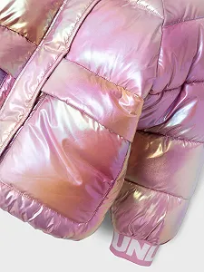 Куртка утеплена NAME IT для дівчинки з фольгованим принтом synthetic.ua - Фото 1