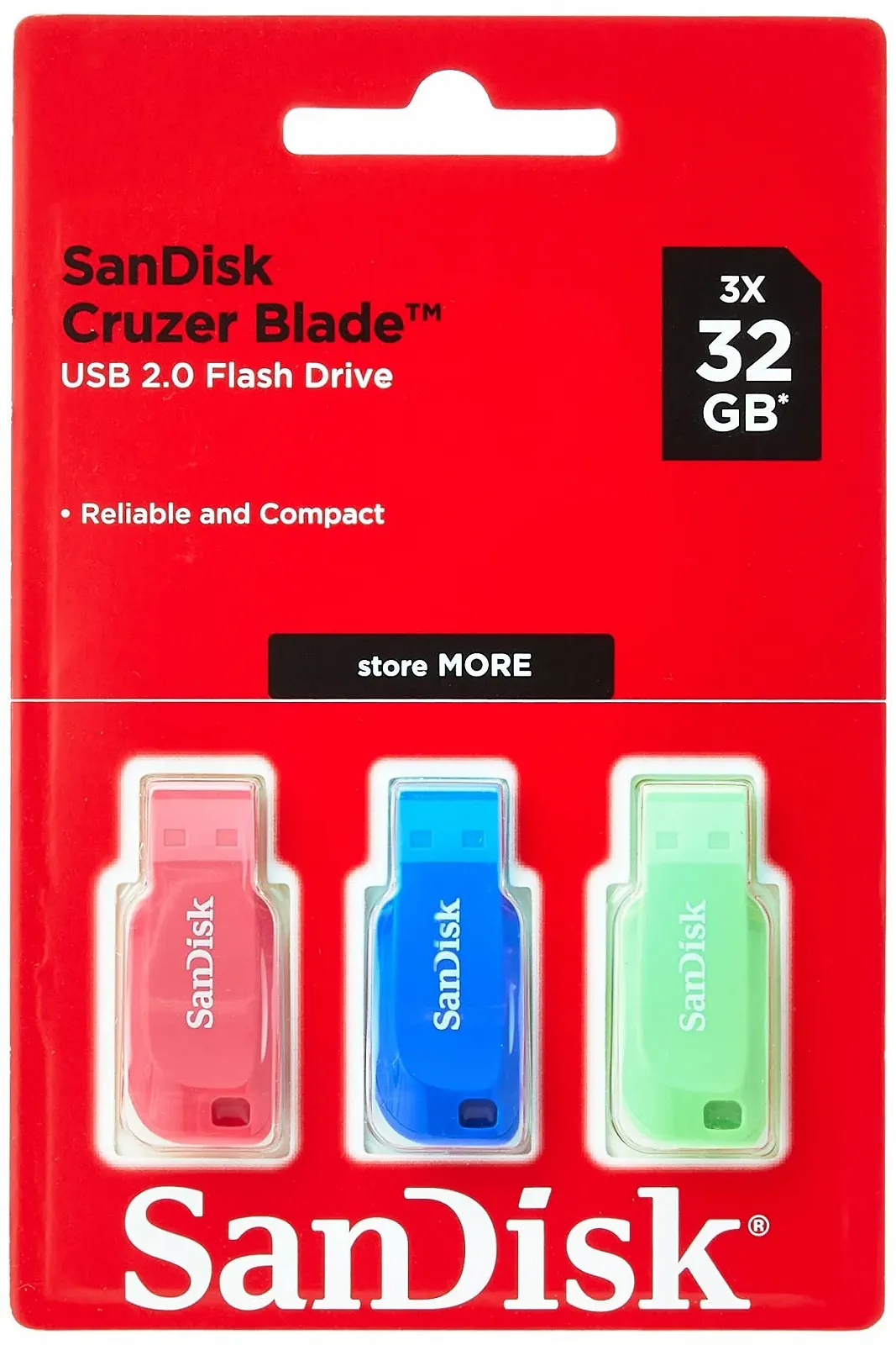 USB-накопичувач SanDisk Cruzer Blade 32GB 3 шт. Синій/Рожевий/Зелений, фото №1 USB-накопичувач SanDisk Cruzer Blade 32GB 3 шт. Синій/Рожевий/Зелений, фото №1