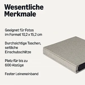 Фотоальбом Amazon Basics 4" x 6", 600 кишень synthetic.ua - Фото 1