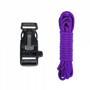 Браслет для виживання Paracord з кресалом/свистком, 20 дюймів, кислотний фіолетовий - Фото 1