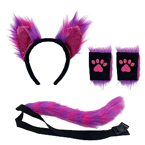 Обруч для волос Ушки кота Фиолетовый, 4 шт. - Фото 1