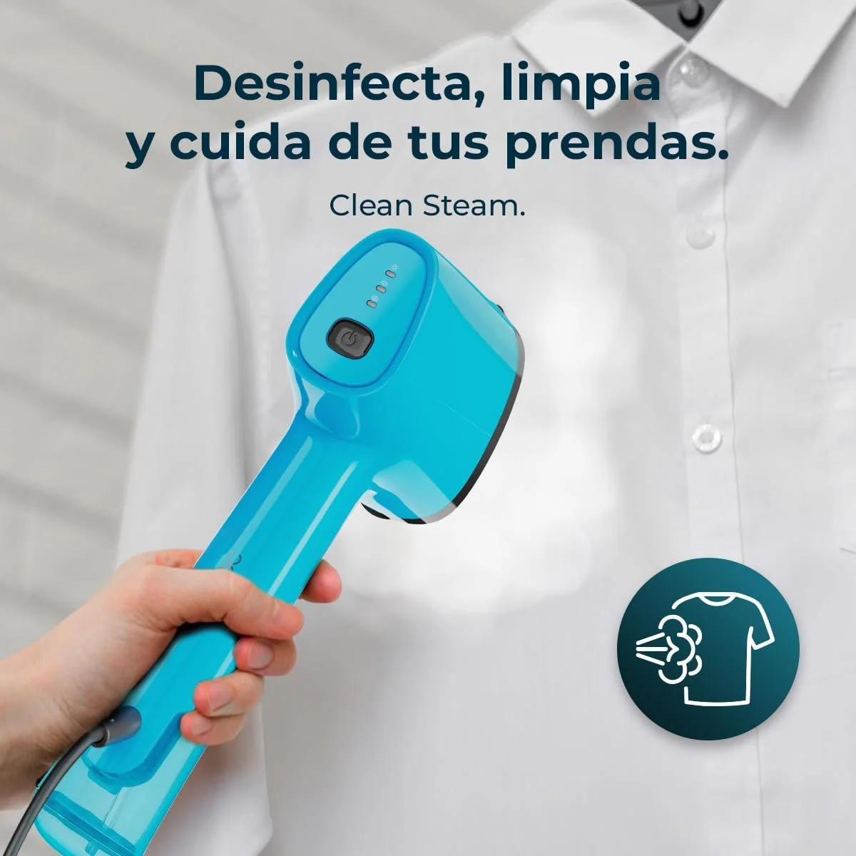 Вертикальный утюг Cecotec IronHero V-1500 Essential керамическая подошва 1500 Вт 25 г/мин синий, фото №5