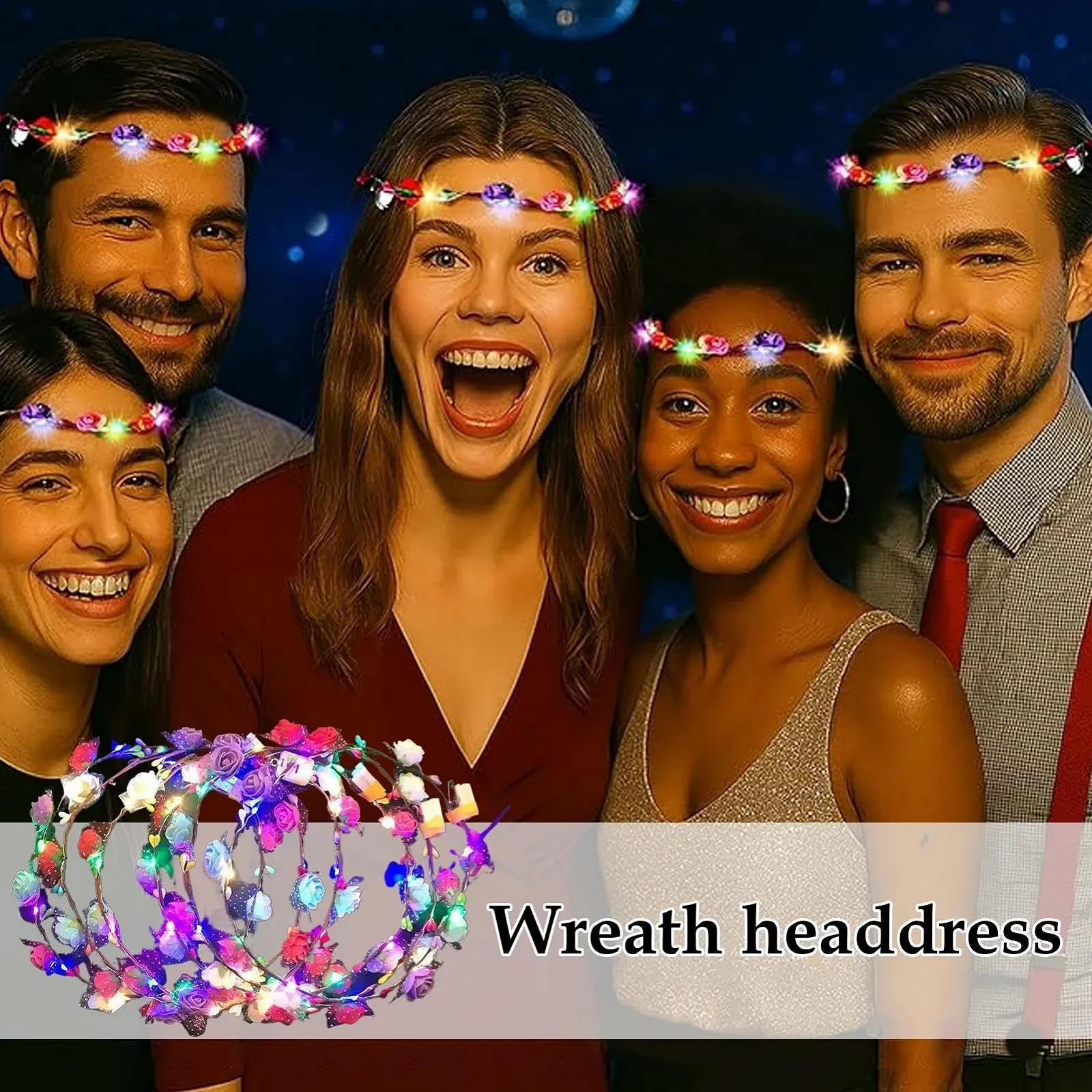 LED Венок из цветов, фото №9