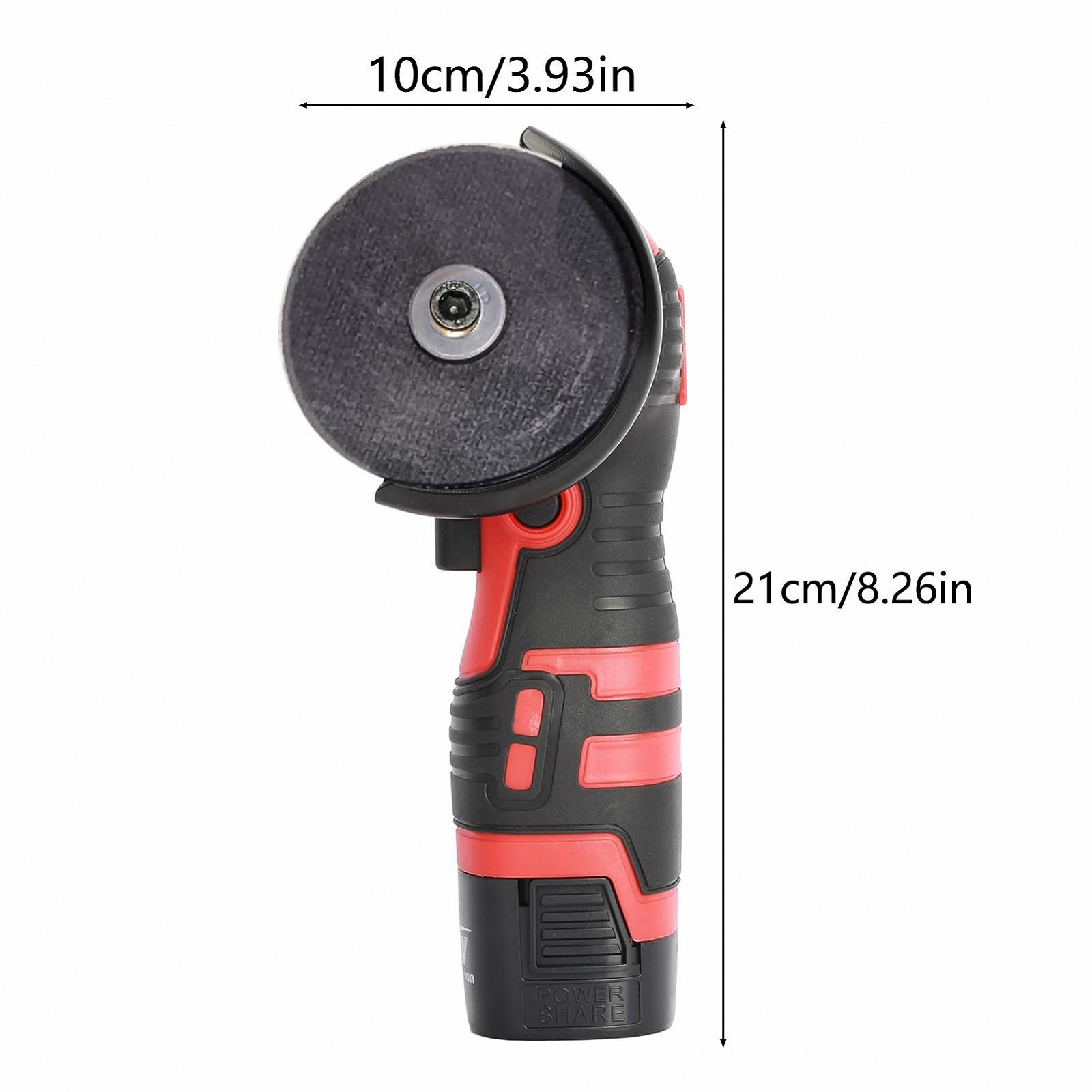 Кутова шліфмашина Professional Бездротовий 18 В Акумулятор 2 диски для різання 10 мм 2 x 1,5 А·год Зарядний пристрій Червоний, фото №7 Кутова шліфмашина Professional Бездротовий 18 В Акумулятор 2 диски для різання 10 мм 2 x 1,5 А·год Зарядний пристрій Червоний, фото №7