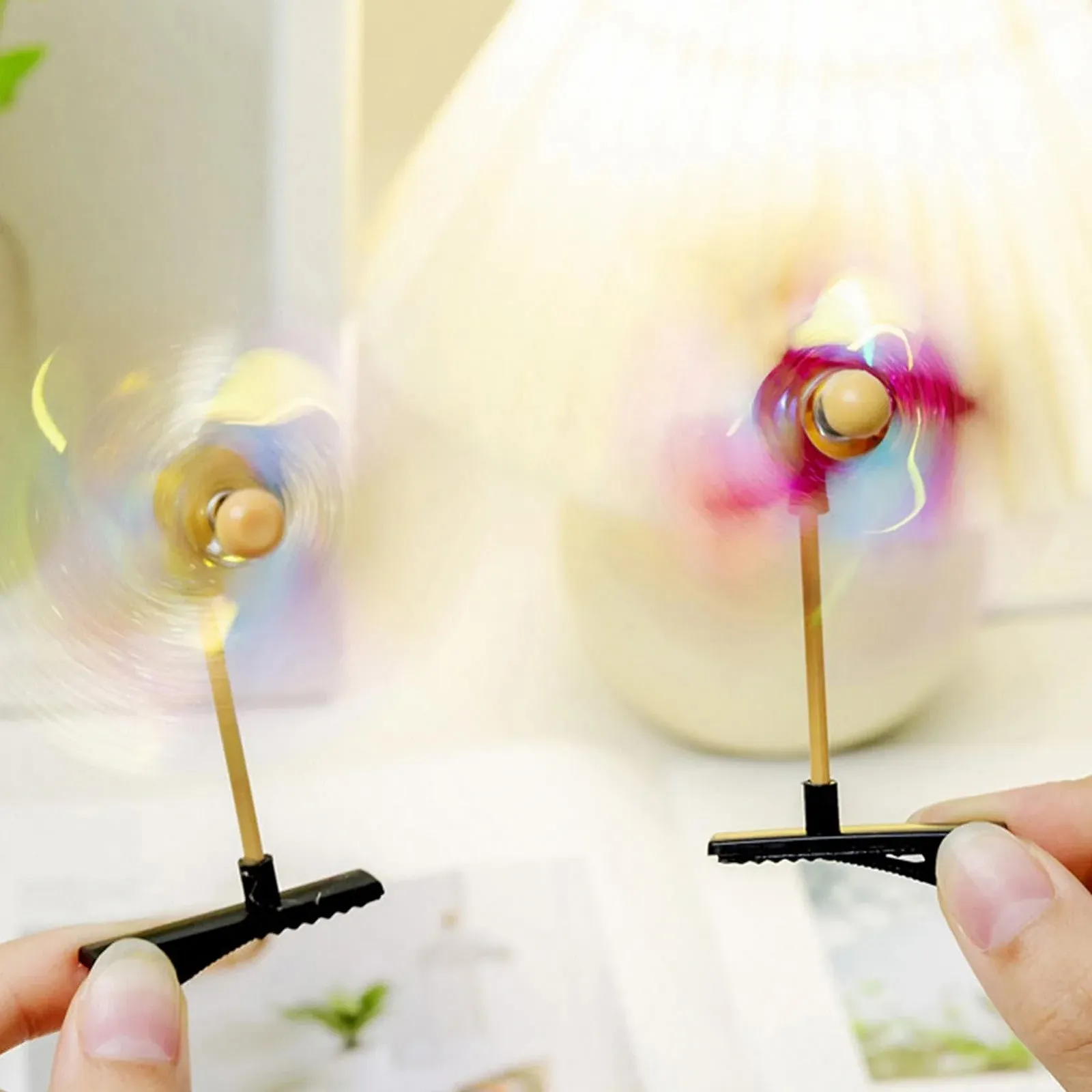 Заколки для волос Ветряная мельница с блестками, Разноцветные заколки для волос Ветряная мельница с блестками, Заколки для волос Ветряная мельница, Мультяшные аксессуары для женщин, фото №3