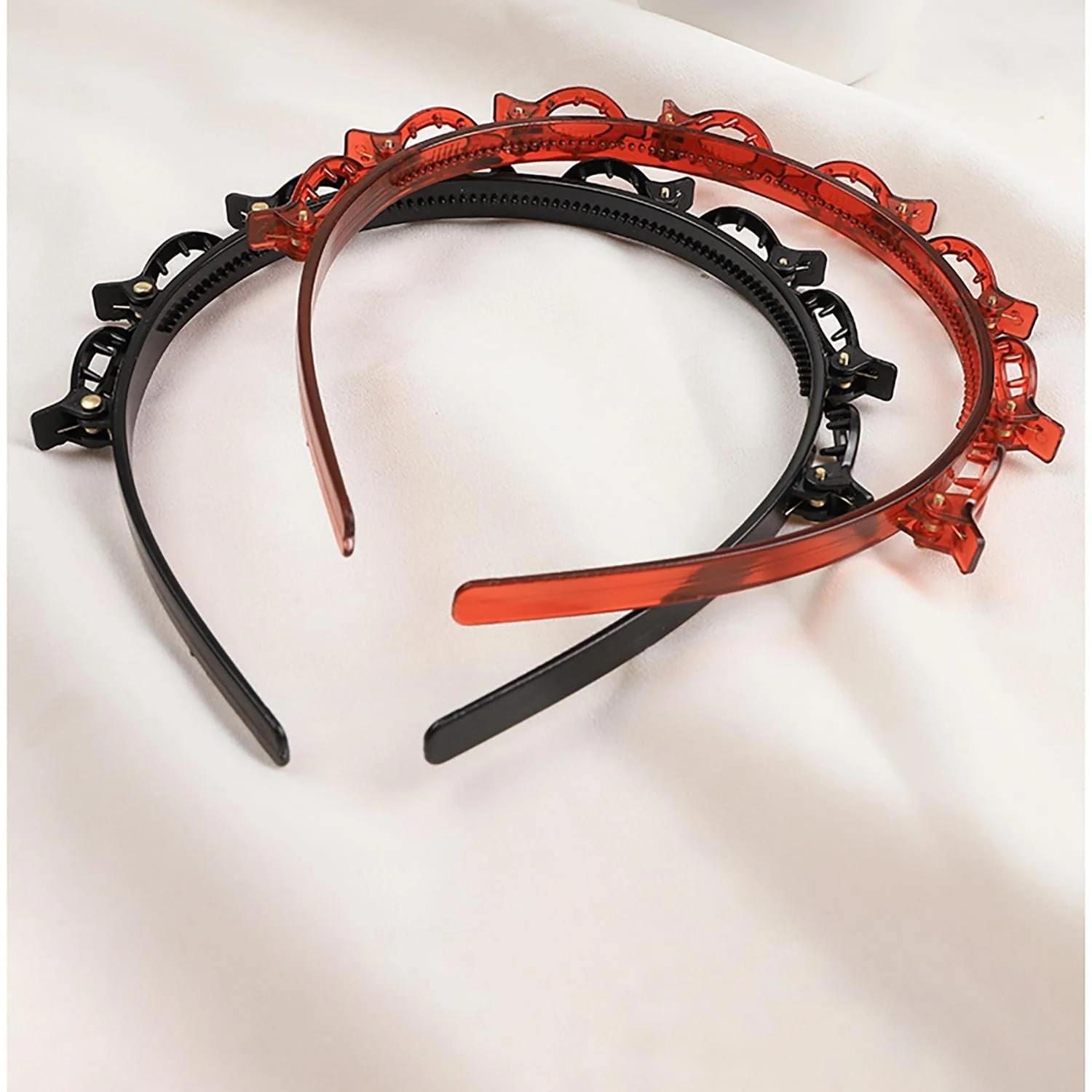 Набір з 2 обручів для волосся з затискачами, фото №5 Набір з 2 обручів для волосся з затискачами, фото №5