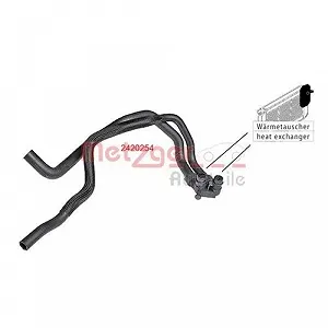 Шланг радіатора METZGER 2420254 верхній правий для CITROËN PEUGEOT synthetic.ua - Фото 1