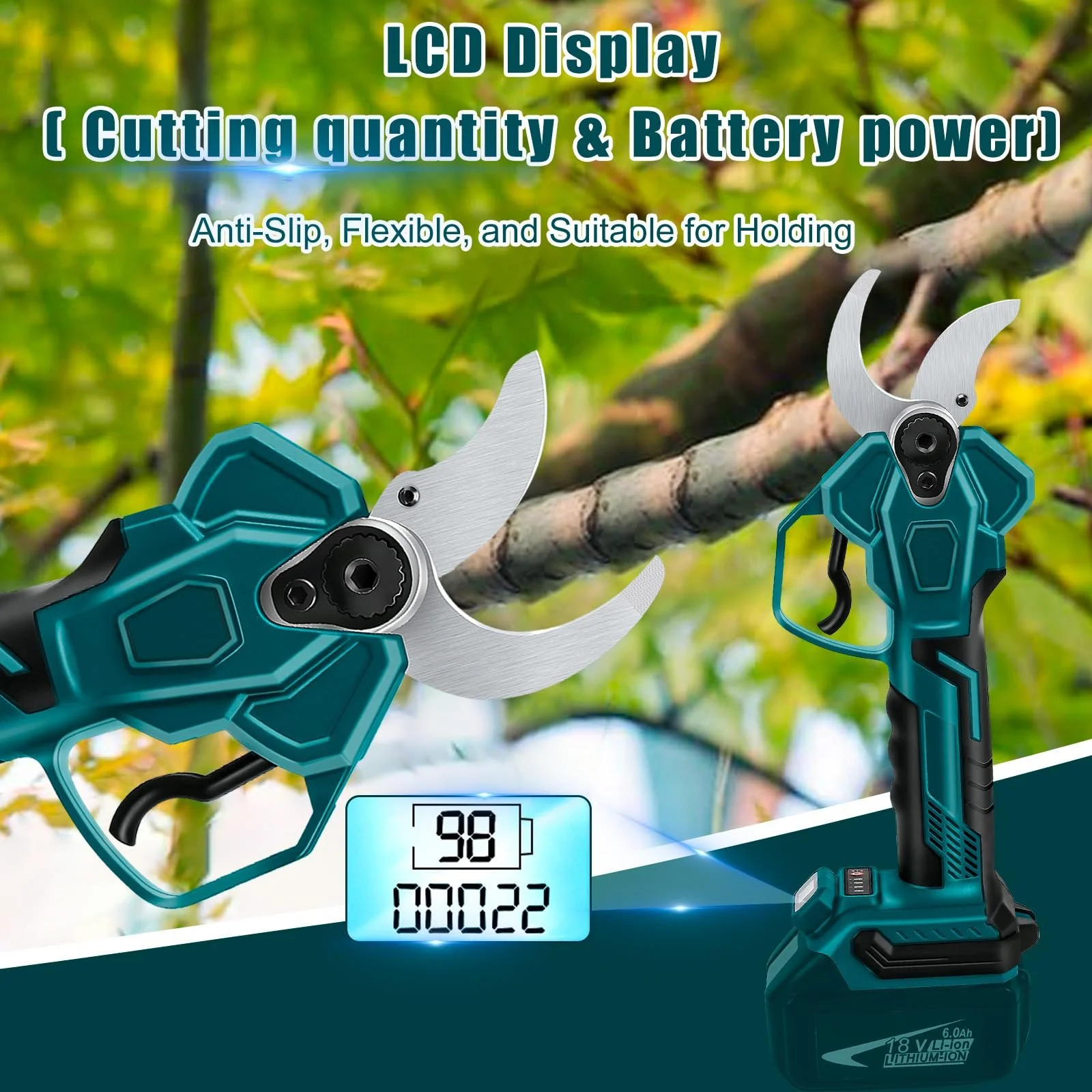 Секатор акумуляторний  Makita 18 V, 65 мм відкриття, 40 мм діаметр різання, фото №5