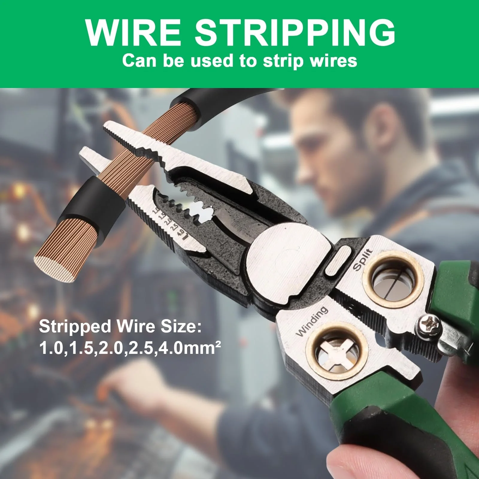 Стриппер 8 в 1 с тестером напряжения Многофункциональный, фото №6