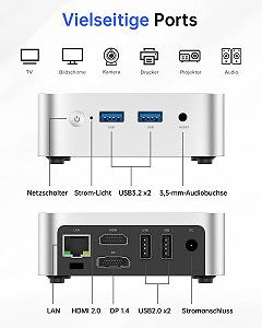 Міні ПК ACEMAGIC Vista Mini V1 / Intel N97 / RAM 16GB / SSD 1TB / 1 x HDMI / LAN / Wi-Fi 5 / Bluetooth 4.2 / Windows 11 Pro / Сріблястий synthetic.ua - Фото 1