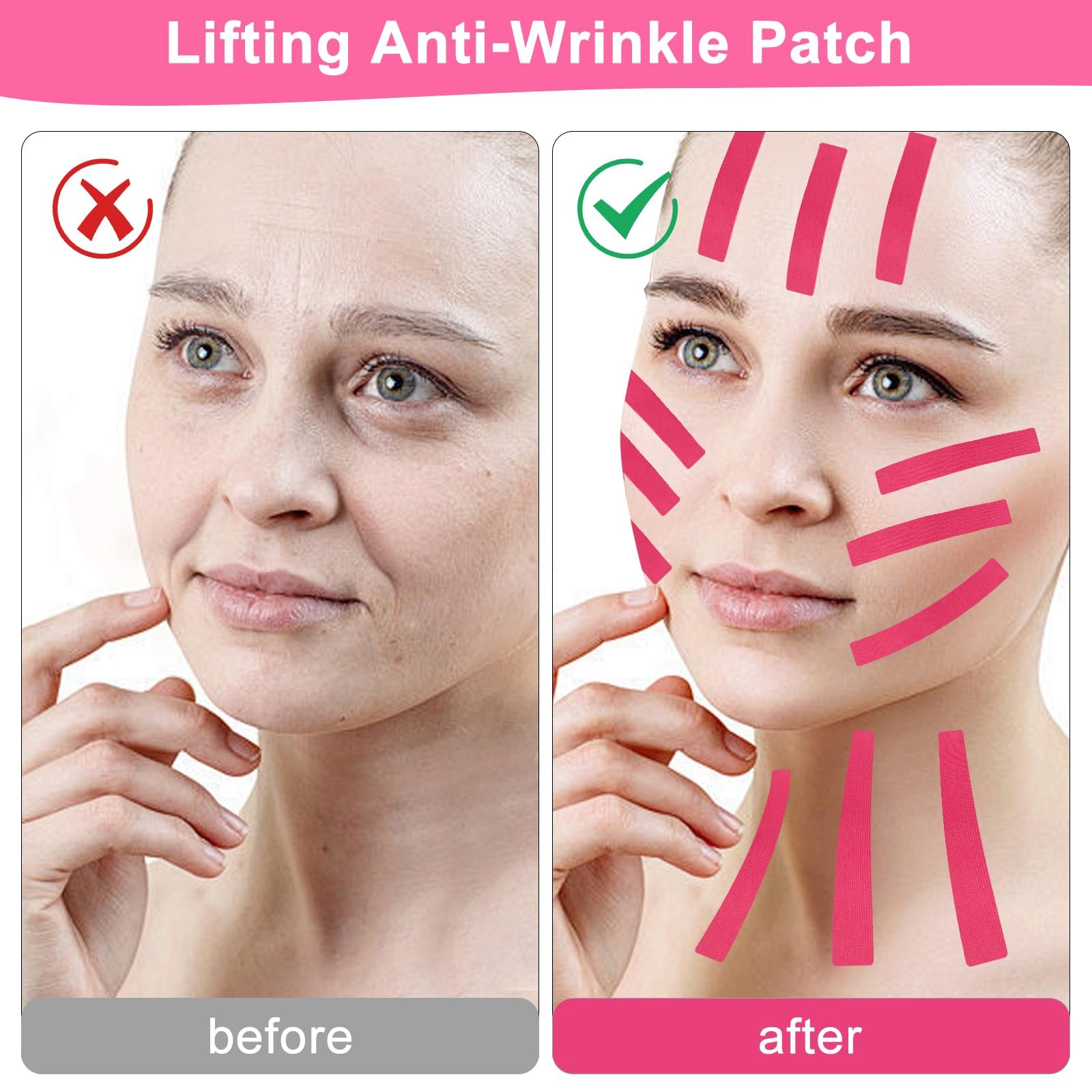 Лента для лица HENGBIRD, 2,5 см x 5 м, телесный, оранжевый, розовый, голубой, 4 шт., фото №6