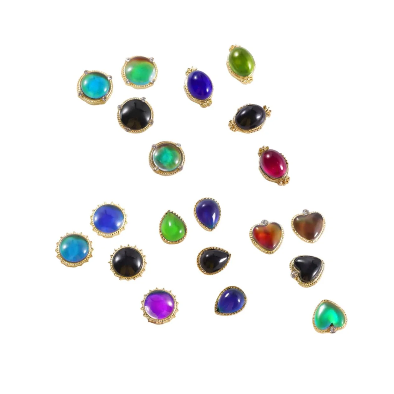 Стрази для нігтів 15 шт, кристали з плоскою задньою стороною, фото №5