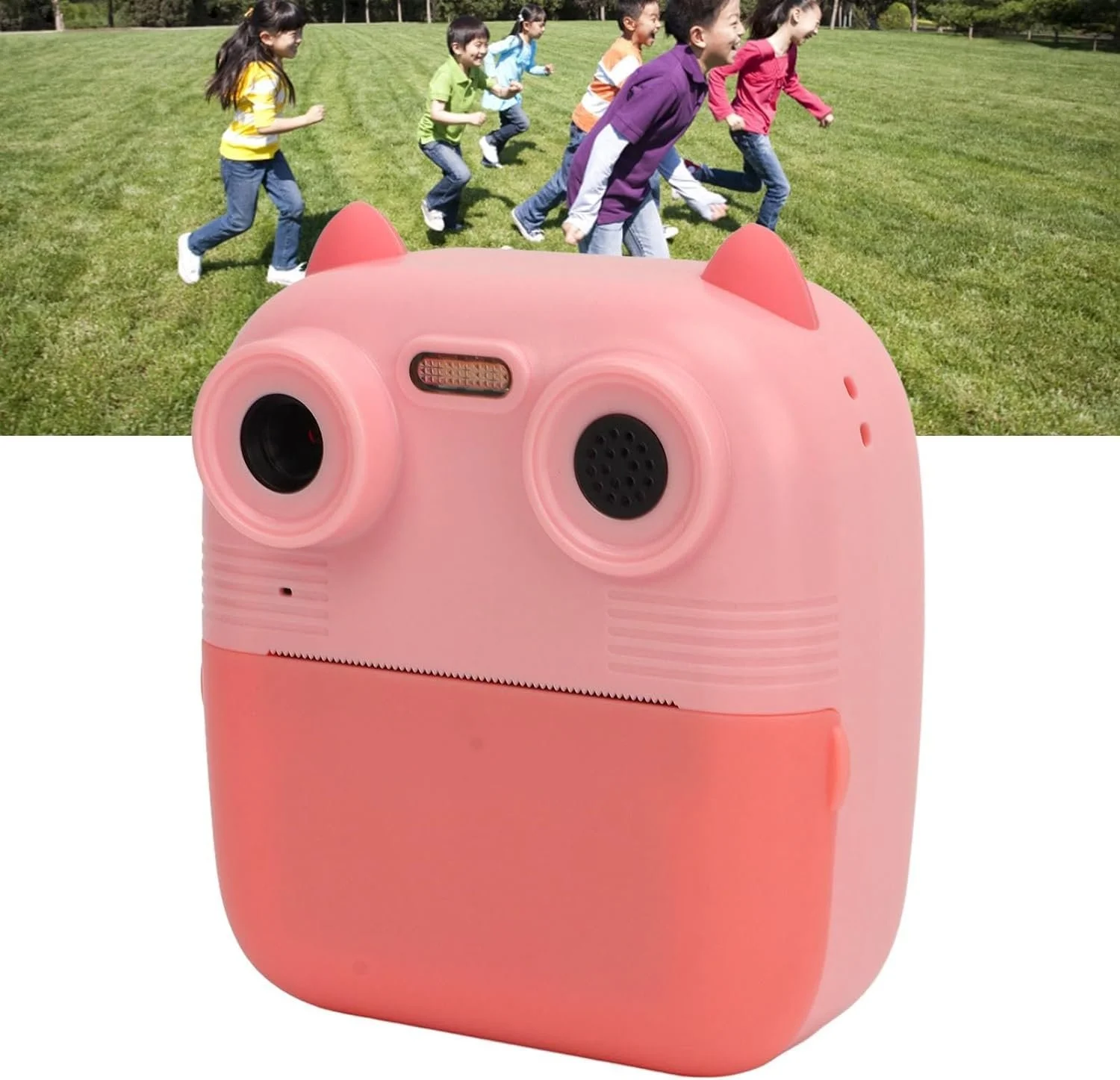 Цифровая фотокамера мгновенной печати SQUADO Front and Rear LED Light Pink, фото №2