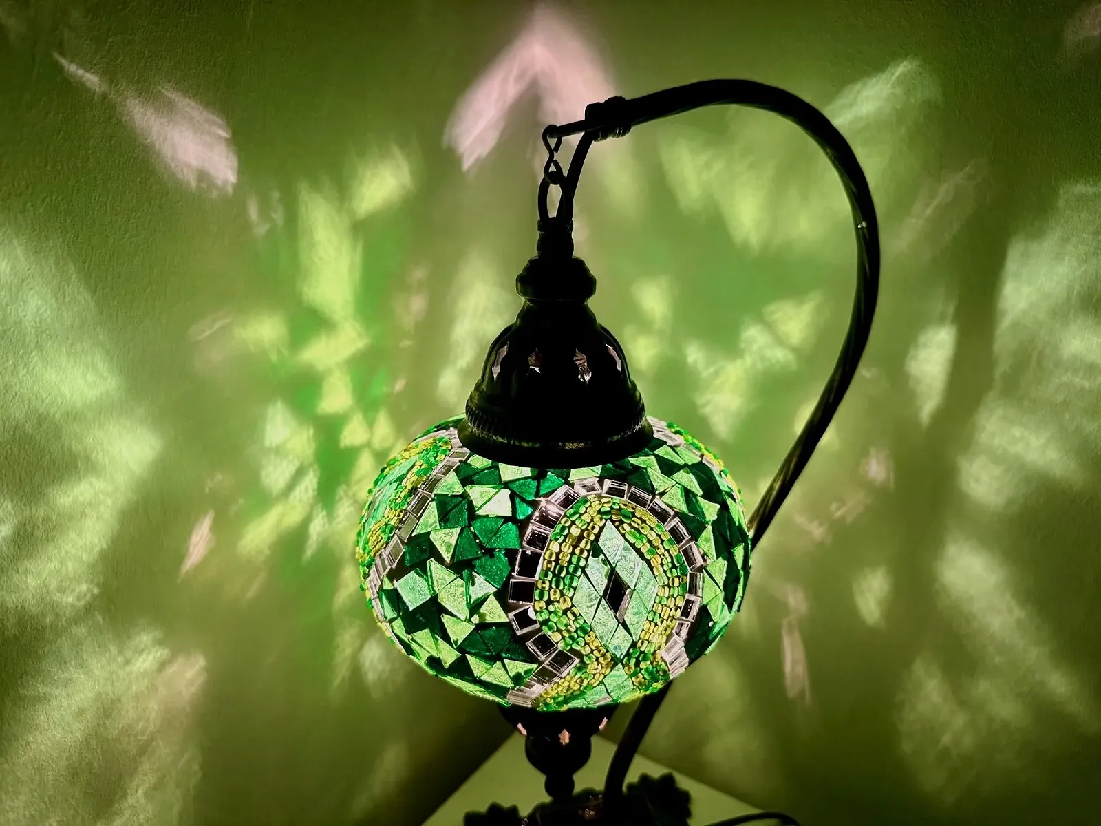 Настільна лампа Samarkand Lights Mosaic ручна робота мозаїчна східна зелена, фото №2