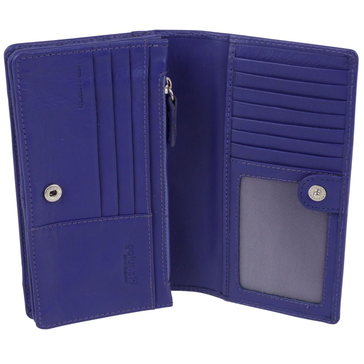 Кошелек Golunski Кожаный Женский RFID Защищенный, Фиолетовый, Современный, фото №1