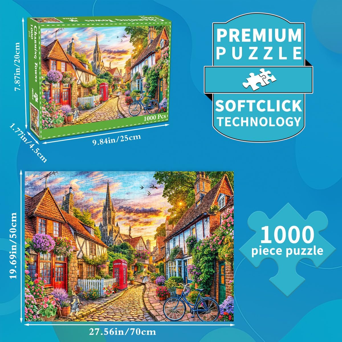 Пазл Charming and Beautiful City Classic Educational 1000 деталей, фото №5 Пазл Charming and Beautiful City Classic Educational 1000 деталей, фото №5