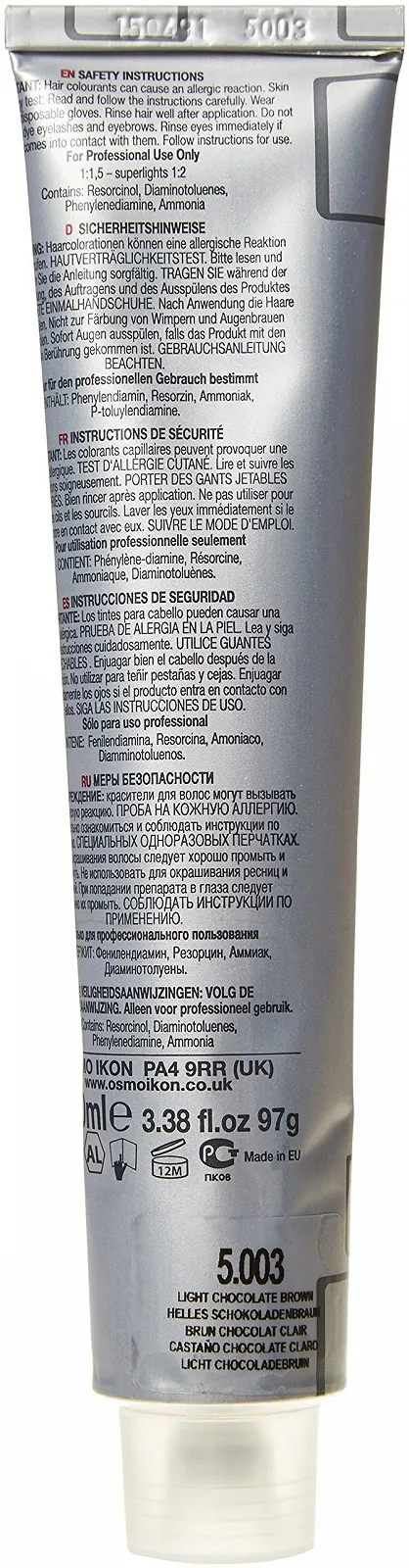 Фарба для волосся Ikon Osmo Світлий шоколадно-коричневий 5.003, 100 мл, фото №2 Фарба для волосся Ikon Osmo Світлий шоколадно-коричневий 5.003, 100 мл, фото №2