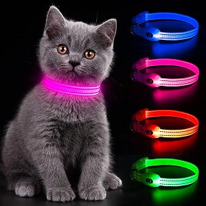 Ошейник светодиодный YFbrite LED Rechargeable Reflective Pink XS synthetic.ua - Фото 1