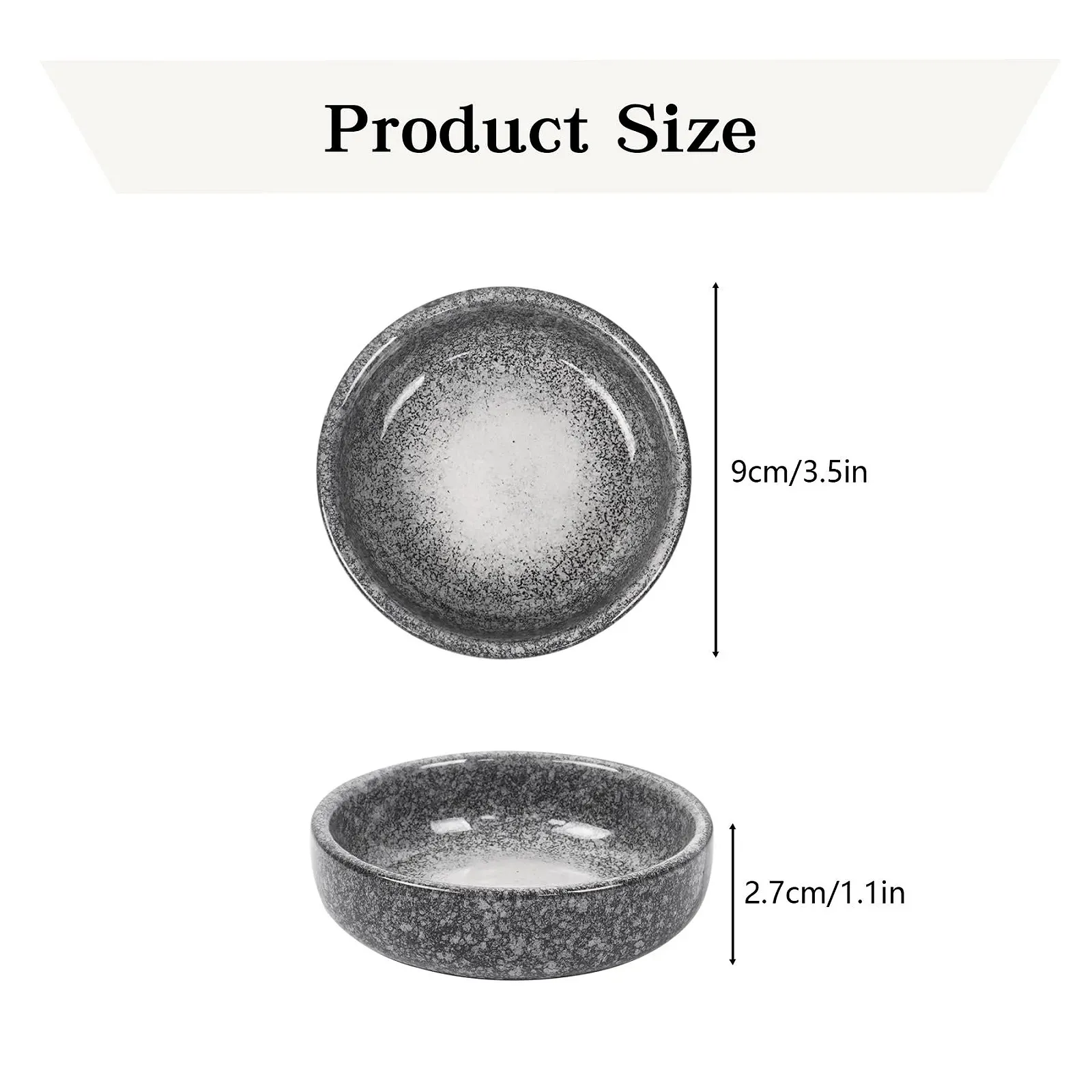 Миски Маленькие для соуса Dmnnlp 9 см Керамические Набор 4 шт Серый, фото №2 Миски Маленькие для соуса Dmnnlp 9 см Керамические Набор 4 шт Серый, фото №2