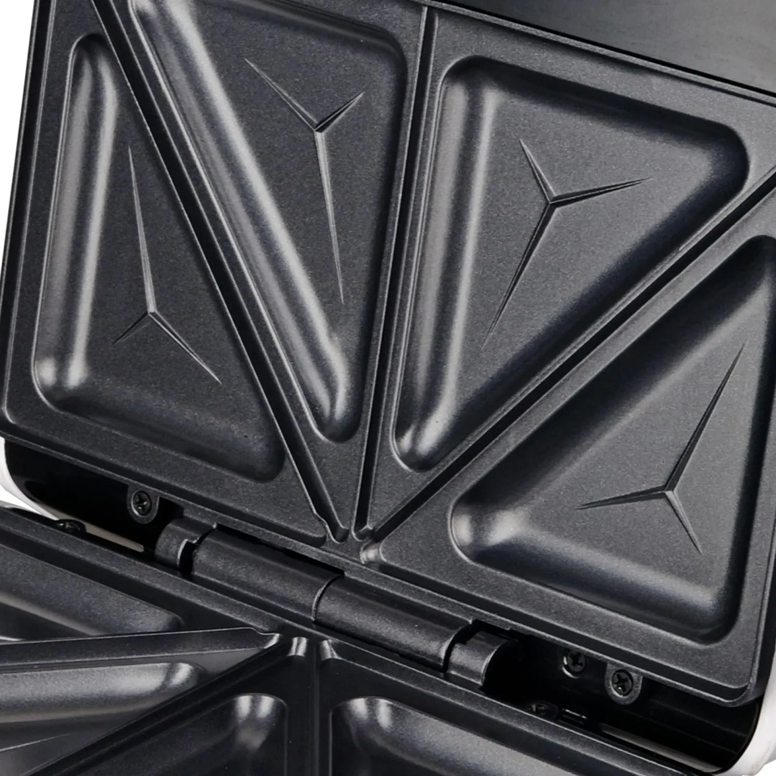 Сендвічниця Grunkel з грилем на 2 сендвічі Квадратна кромка Білий, фото №5