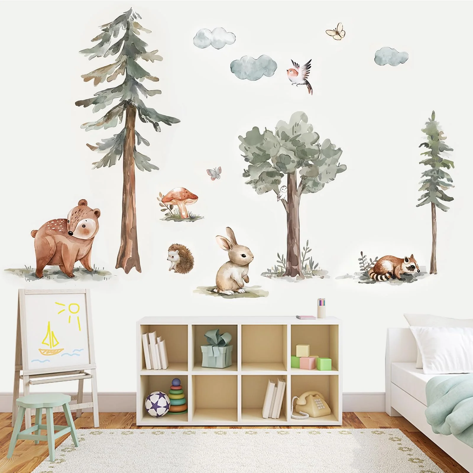 Наклейка на стіну TACHIO Tree Large Pine Forest Animals Bear 4 шт., фото №6 Наклейка на стіну TACHIO Tree Large Pine Forest Animals Bear 4 шт., фото №6