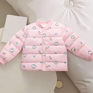 Зимняя Куртка для Девочек Пуховик с Толстой Подкладкой Хлопковая Куртка Однотонная Зимняя Куртка Детская Куртка Милая Куртка Ветрозащитная Куртка для Активного Отдыха Бейсбольная synthetic.ua - Фото 1