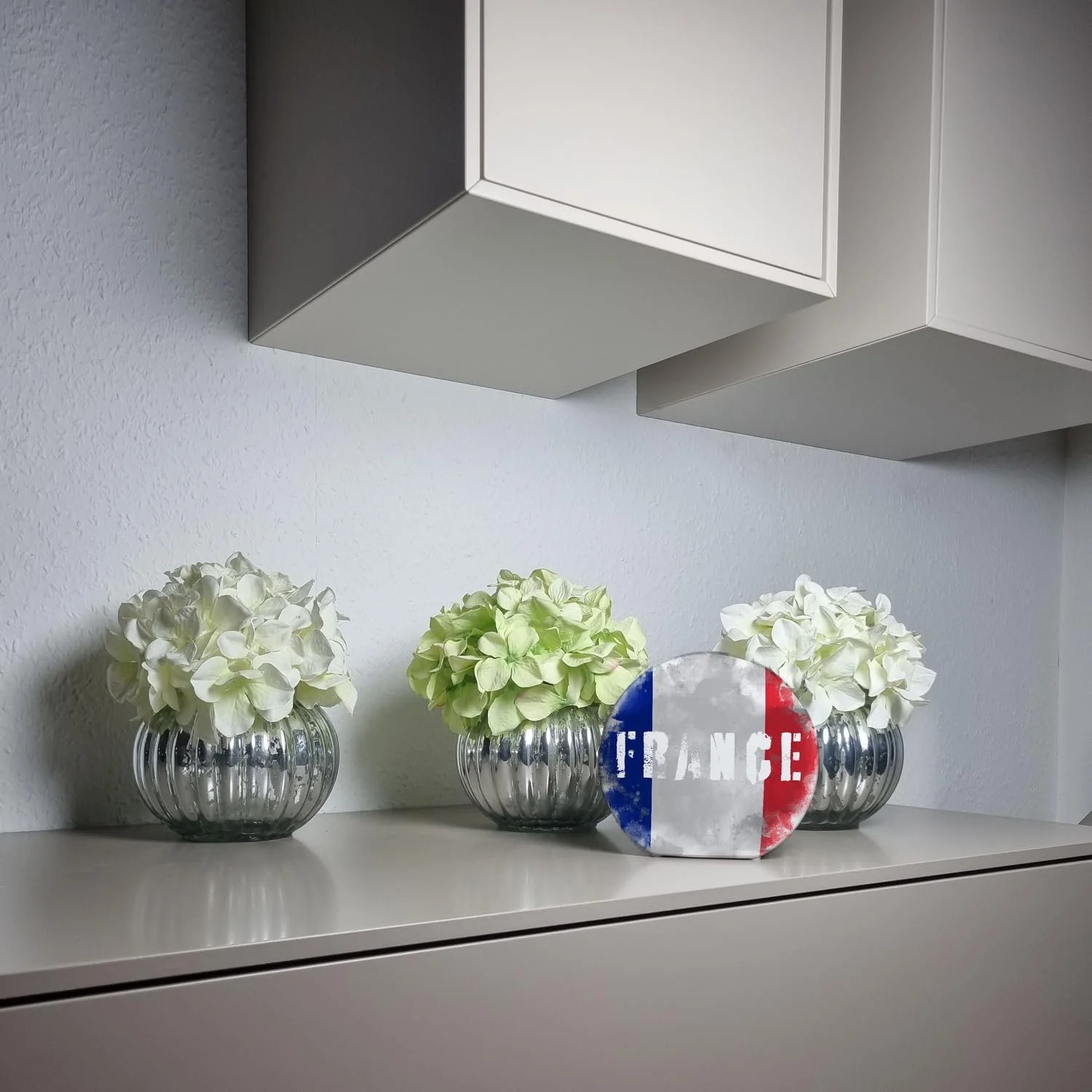 Скарбничка металева France Flag Used Look кругла, фото №4