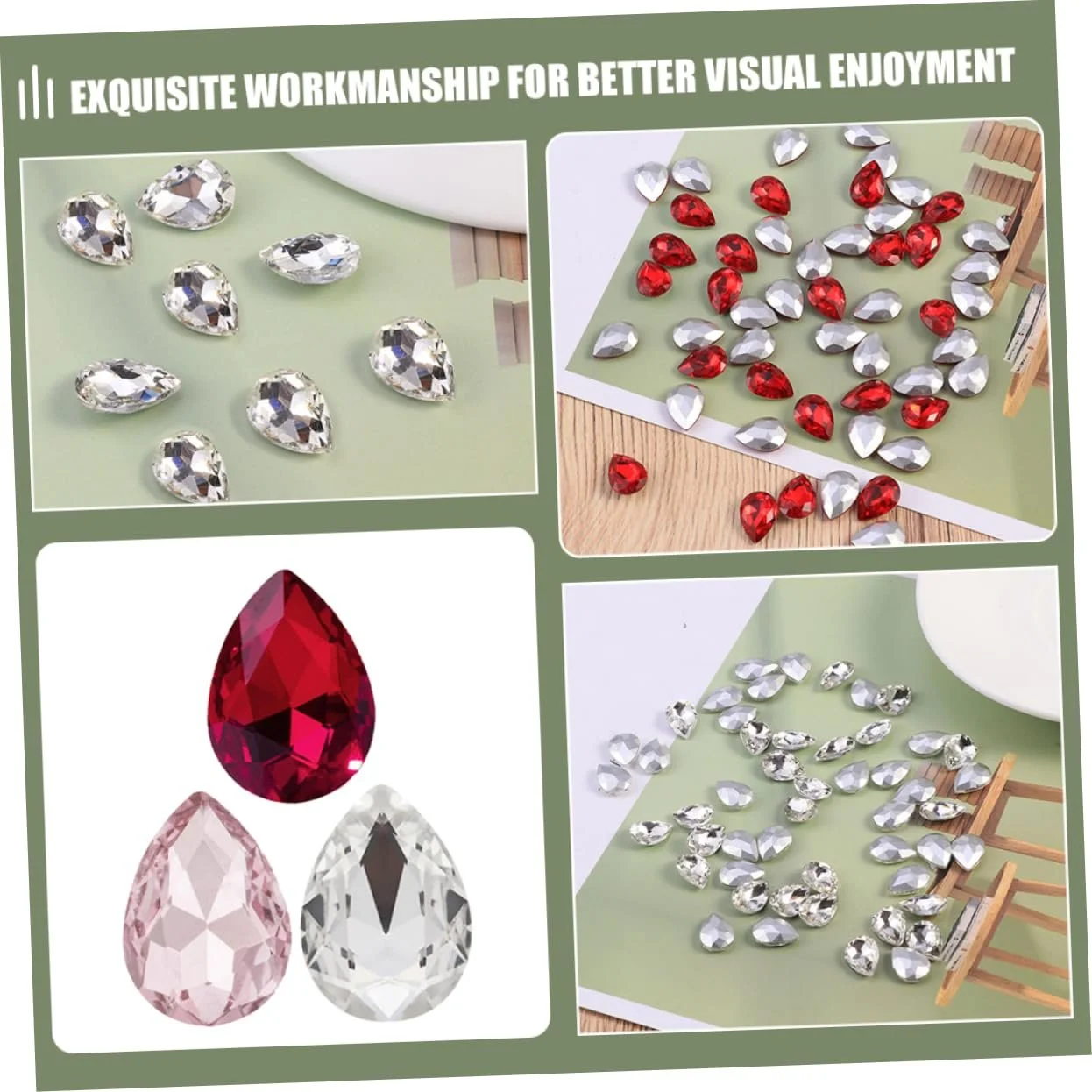 Стрази Крапля 150 шт, фото №2