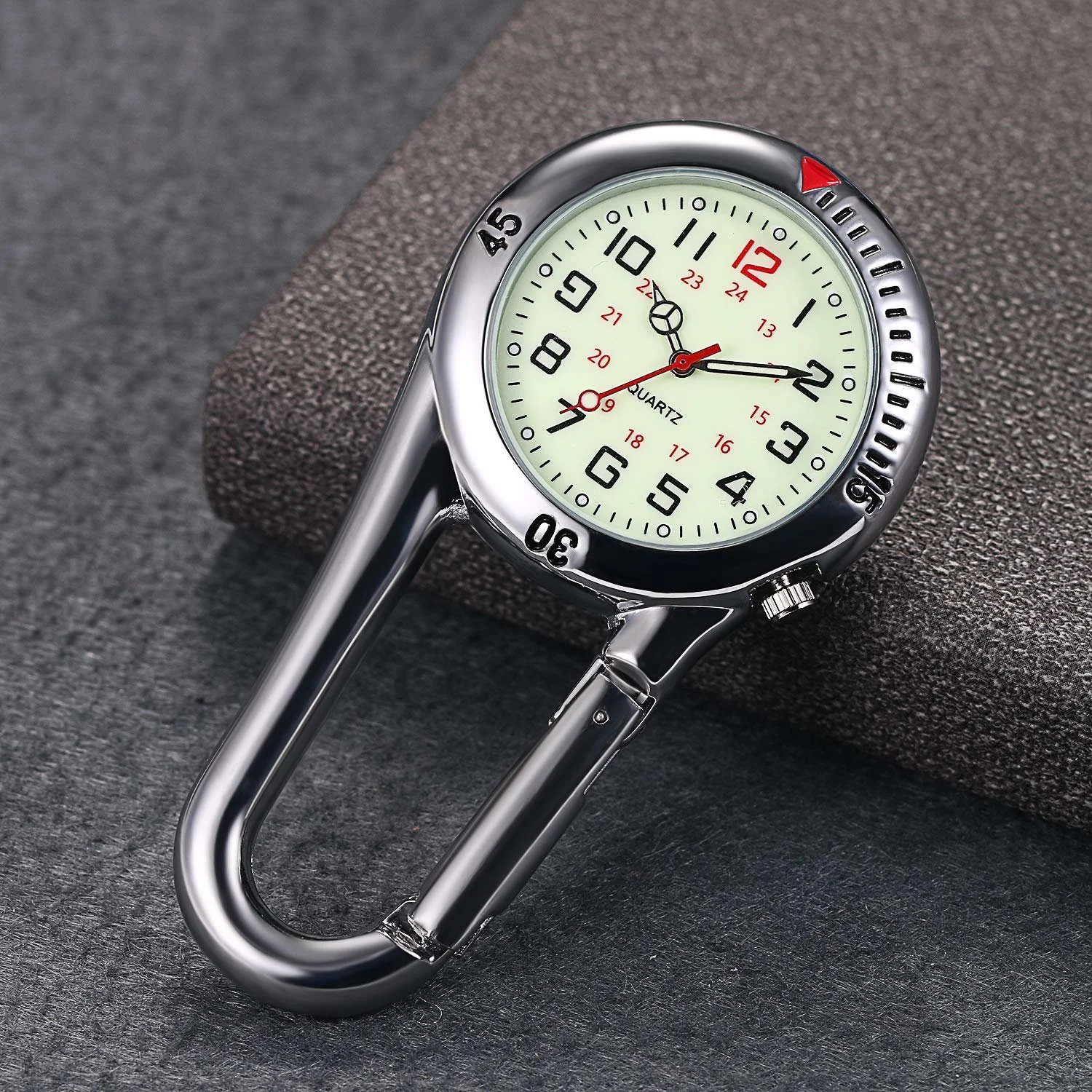 Кишеньковий годинник Avaner з карабіном Цифровий годинник-карабін з люмінесцентним циферблатом, фото №3