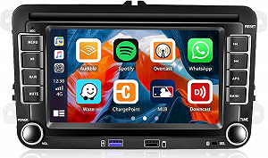 Штатна автомагнітола CAMECHO для Golf 5 6 VW Passat Polo Seat Skoda / 7" / Сенсорна / 2/64Гб / Android 13 / Apple CarPlay / Android Auto / Bluetooth / WI-FI / GPS / USB / RCA - Фото 1