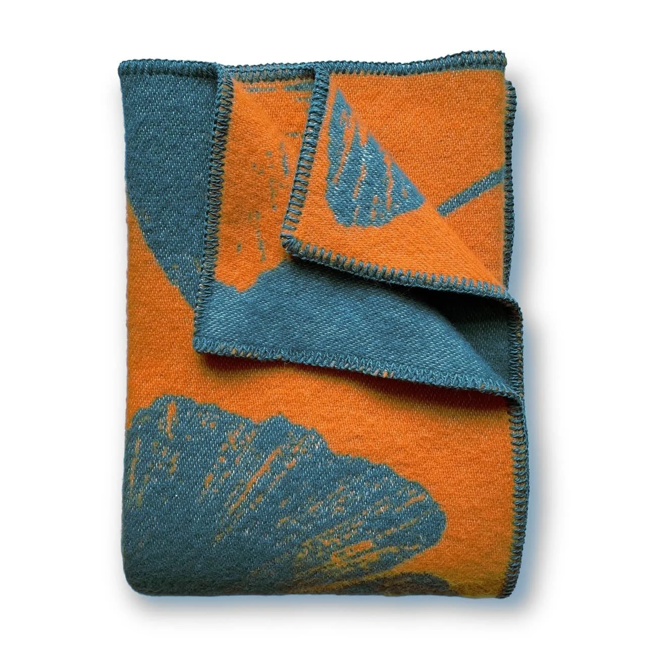 Плед JOWOLLINA Норвежская шерсть 130 x 200 см Гинкго Имбирный Бензин, фото №5