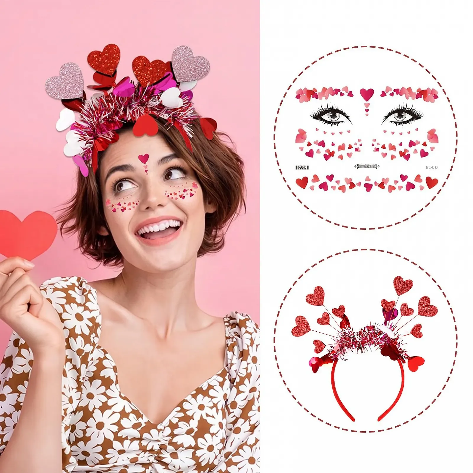 Обруч Amor xianshi Серце Червоний, фото №6