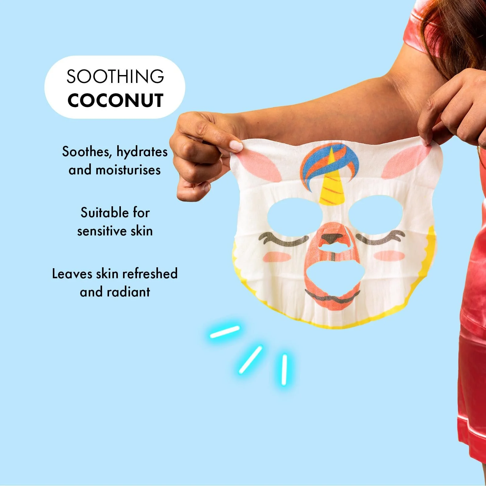 Маска для обличчя 7th Heaven Llamacorn Мультипак з 4 штук - Зволожуюча, фото №4 Маска для обличчя 7th Heaven Llamacorn Мультипак з 4 штук - Зволожуюча, фото №4