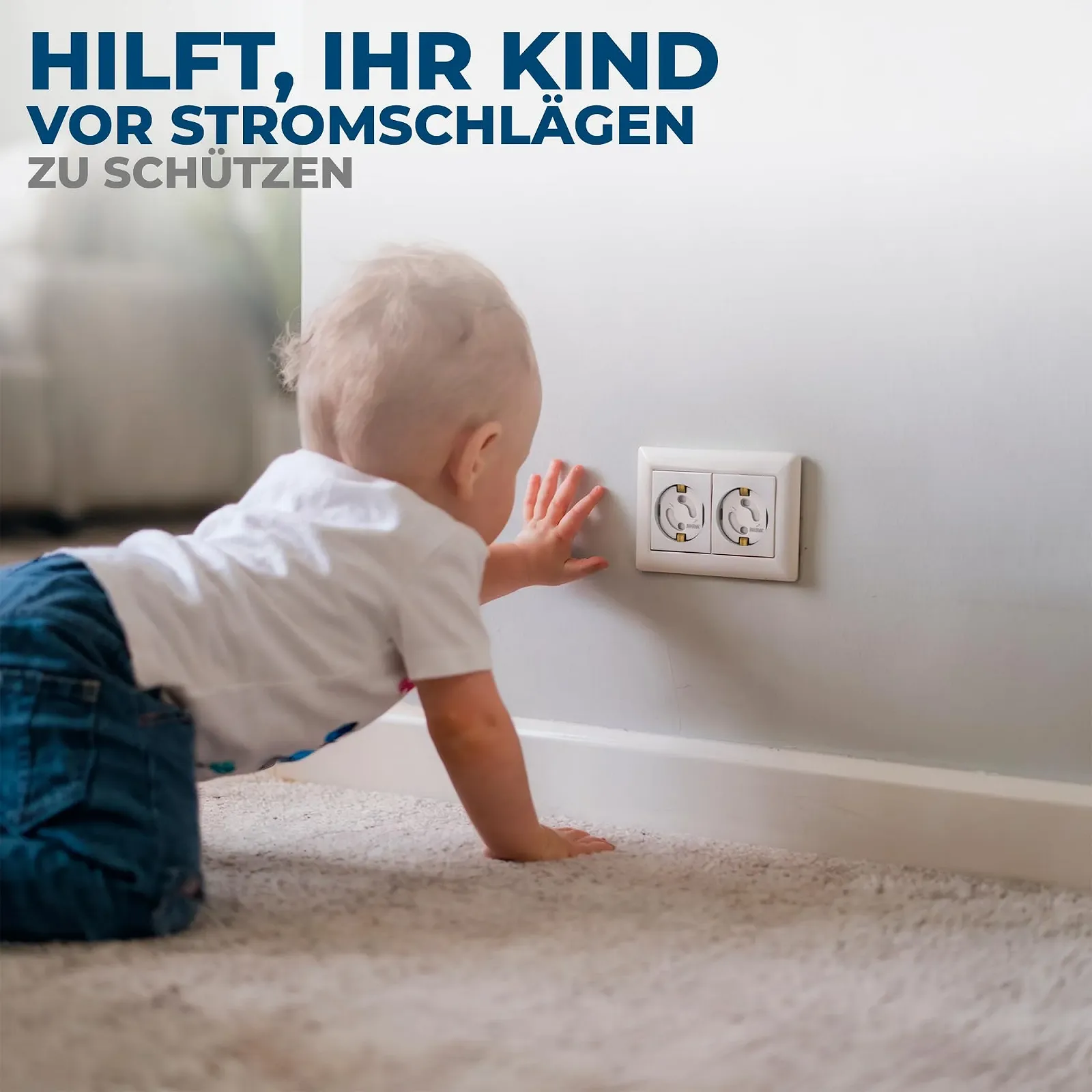 Заглушки для розеток Hoffenbach 20 шт. Поворотный механизм Белые, фото №3